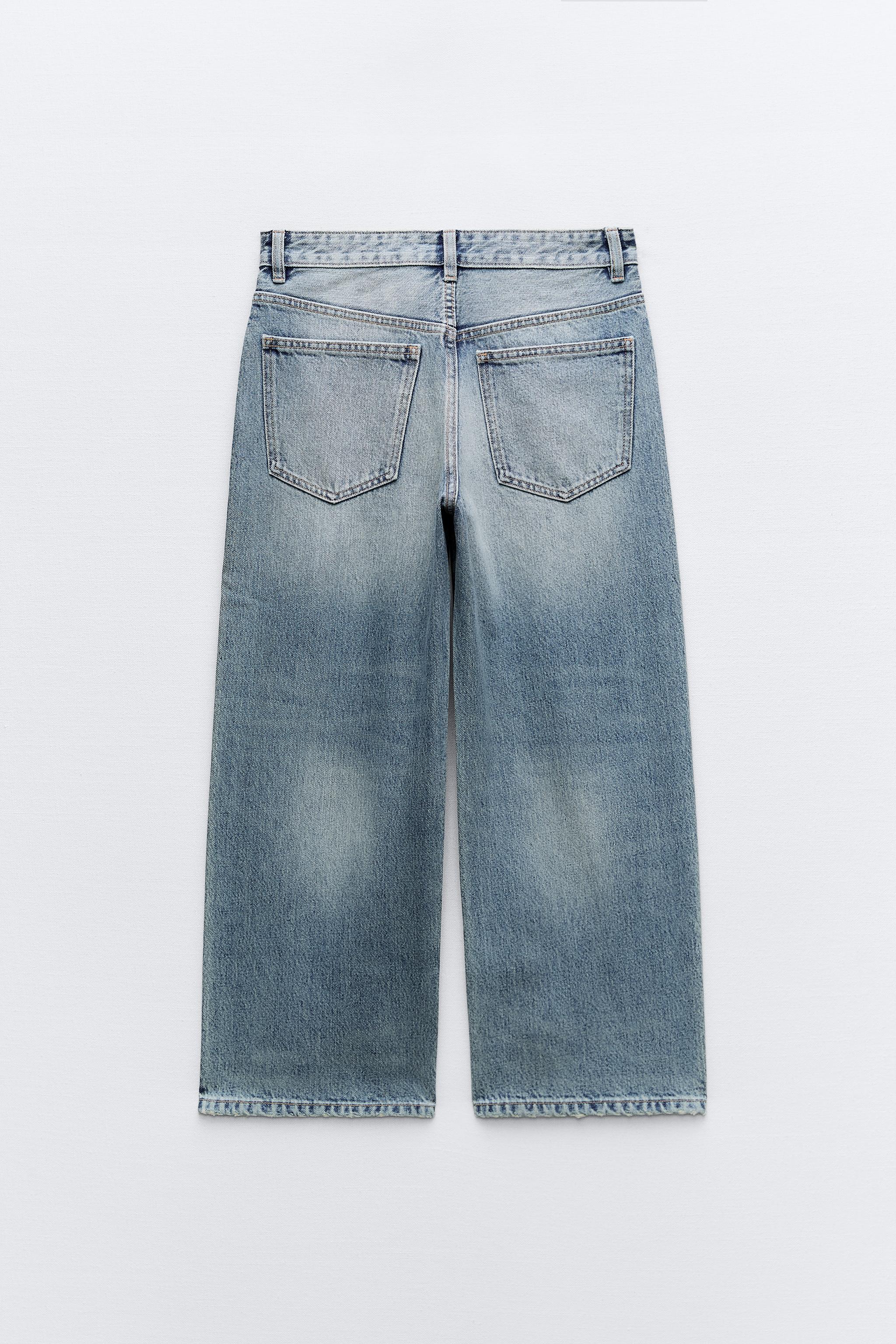 RELAXED MID WAIST TRF JEANS - Light blue | ZARA United States