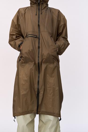 WATERPROOF & WINDPROOF LONG JACKET X AND WANDER® - Caramel by Zara - Image 3