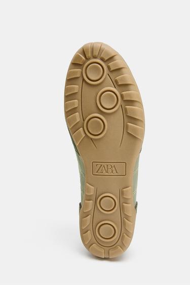 CONTRAST RUNNING SNEAKERS - Khaki Green by Zara - Image 6