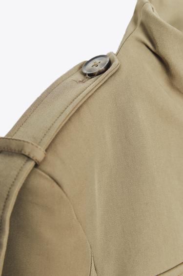 JACKET WITH SHOULDER TABS AND POCKETS - Light khaki by Zara - Image 9