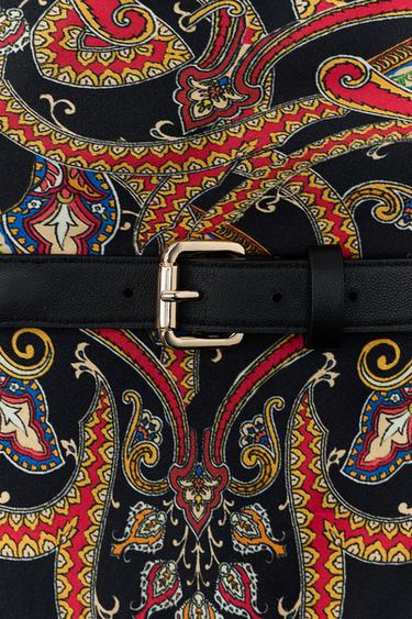 PRINTED SCARF BELT - Black by Zara - Image 5