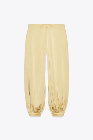 ZW COLLECTION SATIN BALLOON TROUSERS - Golden by Zara - Image 2