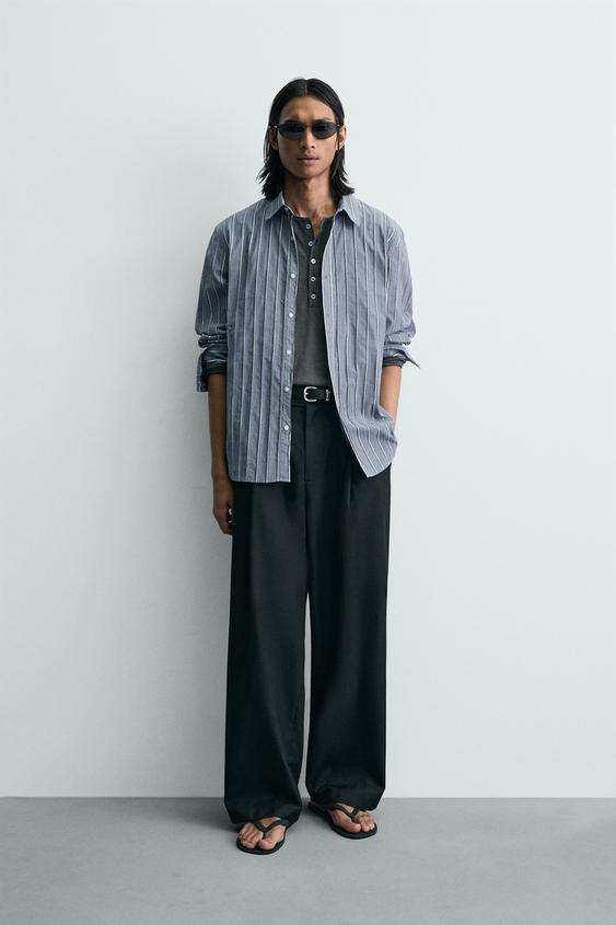 RELAXED FIT STRIPED JACQUARD SHIRT from Zara - $69.90