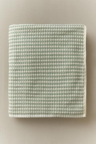 TEXTURED COTTON BATH TOWEL - Sea green by Zara - Image 4