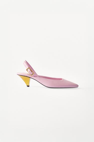 LEATHER SLINGBACK SHOES WILLY CHAVARRIA X ZARA - Pink by Zara - Image 3