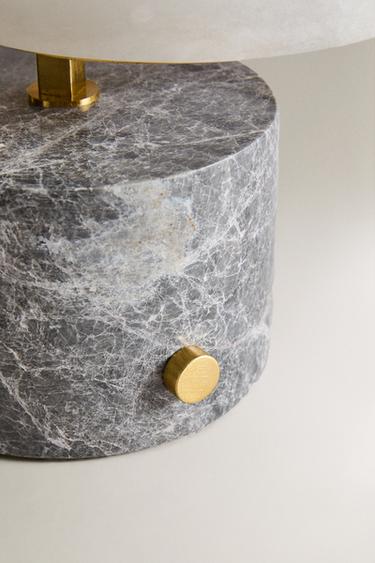 ALABASTER AND MARBLE TABLE LAMP - Anthracite grey by Zara - Image 3