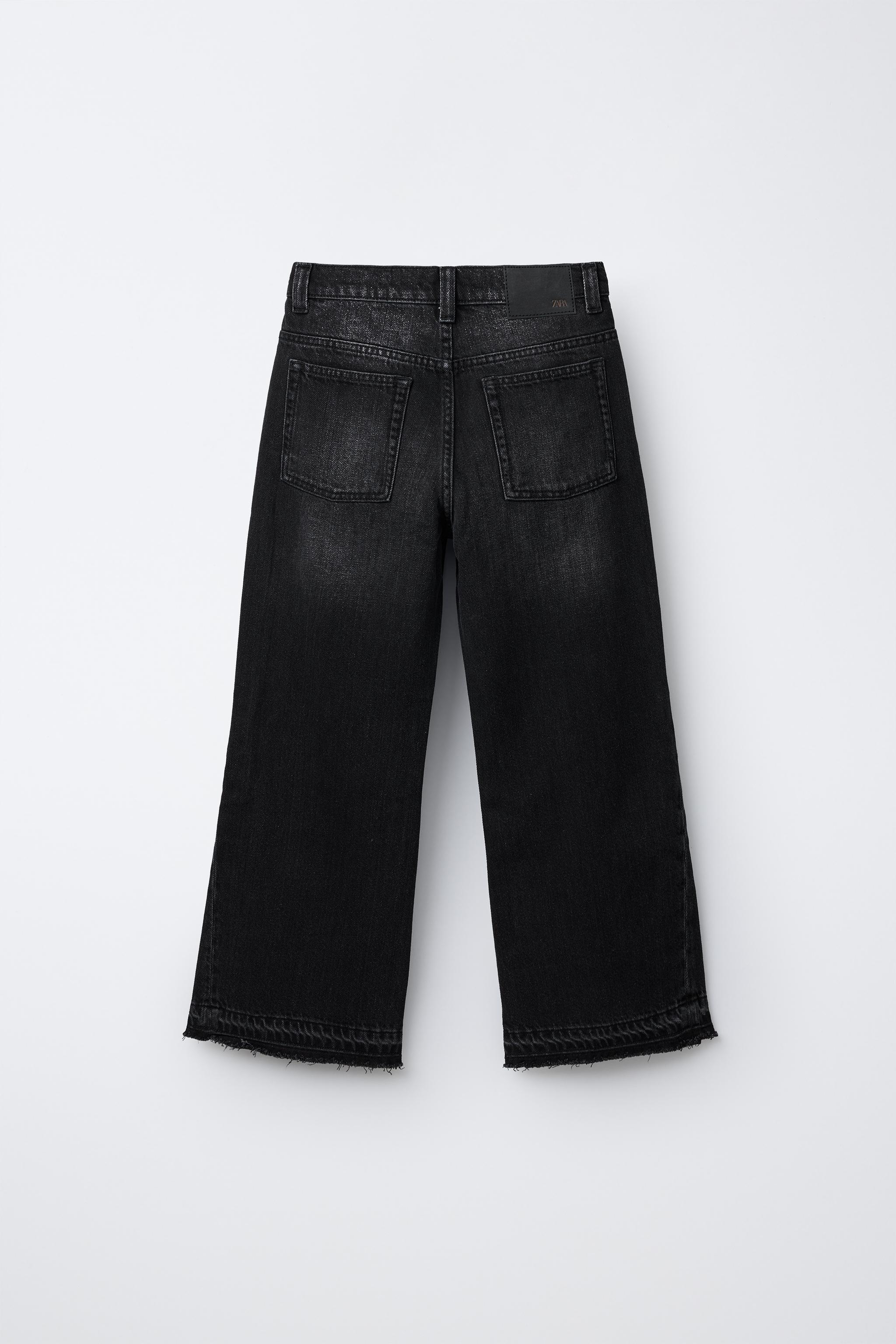 FLARE FRAYED JEANS - Black | ZARA United States