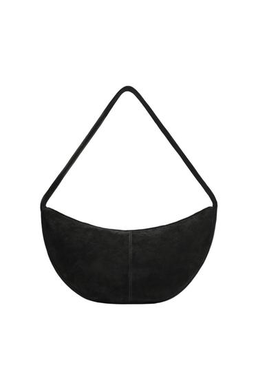 BOLSO HOMBRO PIEL - Negro de Zara