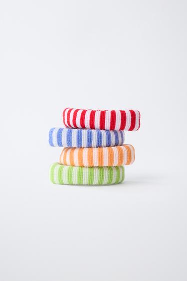 LOT DE QUATRE CHOUCHOUS À RAYURES - Multicolore de Zara - Image 1