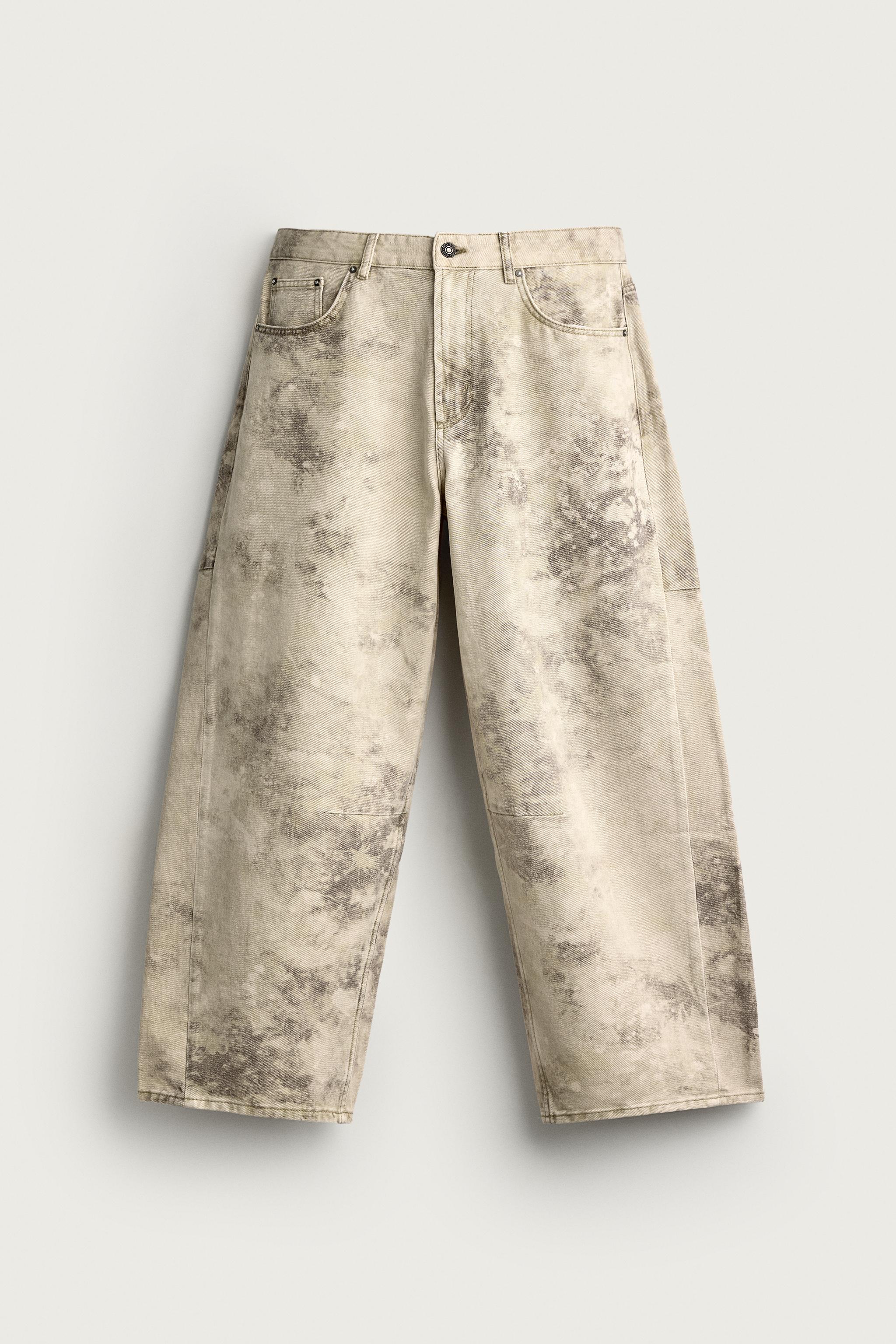 DRAWSTRING BARREL FIT PANTS — Khaki
