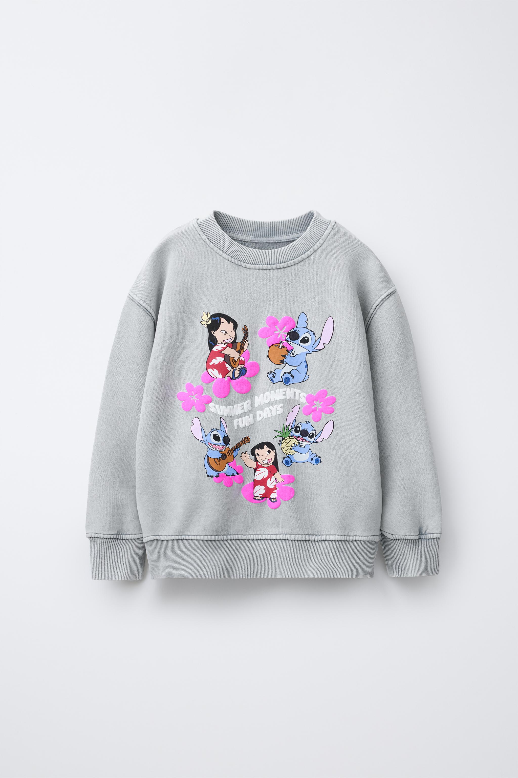 Grey Sudadera Animal Print Zara LILO STITCH © DISNEY FADED