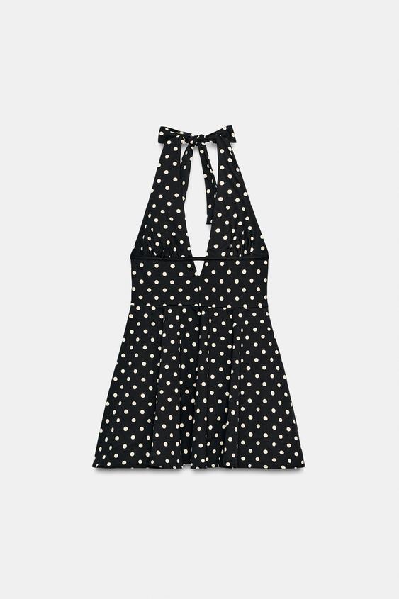cape halter dress zara Zara POLKA DOT CAPE SKIRT HALTER DRESS at Mall of America in Bloomington, MN