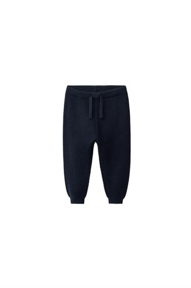 Zara KNIT JOGGING PANTS - Blue