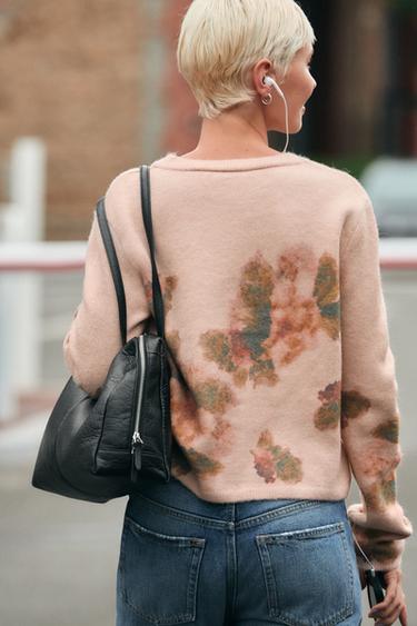 FLORAL PRINT CARDIGAN — Pink 2