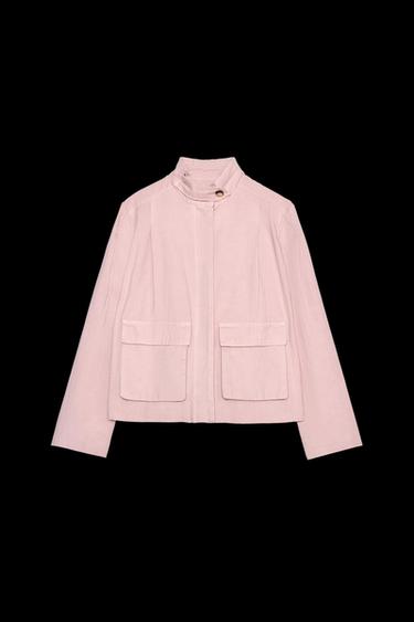 Zara TWILL JACKET ZW COLLECTION - Pink - Image 0