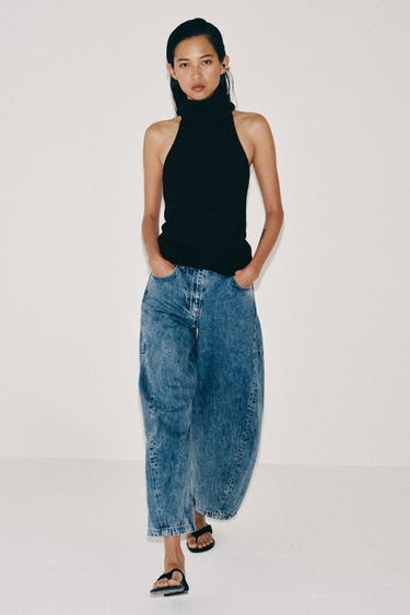 HIGH NECK SLEEVELESS TOP - Black by Zara