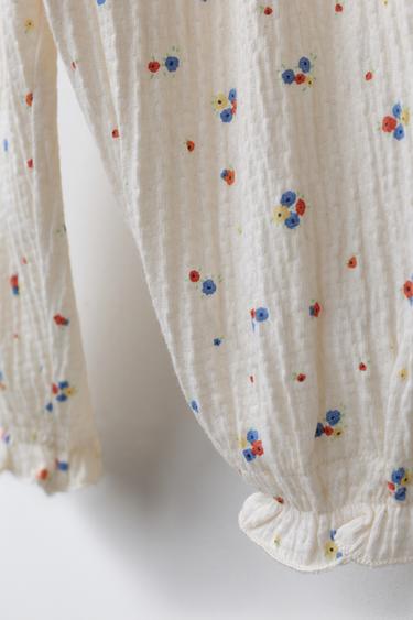 FLORAL TEXTURED JOGGERS - White by Zara - Image 3