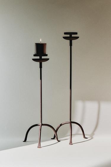 Zara TRIPOD CANDLESTICK - Black