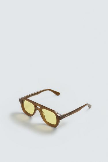 LUNETTES DE SOLEIL RECTANGULAIRES - Rouge foncé de Zara - Image 5