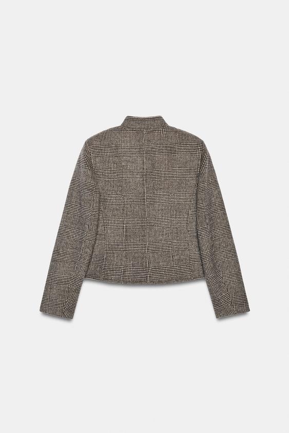 VESTE COURTE AVEC LAINE ZW COLLECTION - Gris chiné de Zara - Image 5