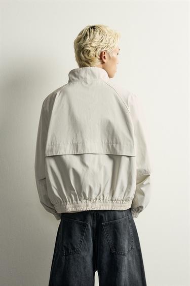 CONTRASTING RELAXED FIT JACKET — Ecru 2