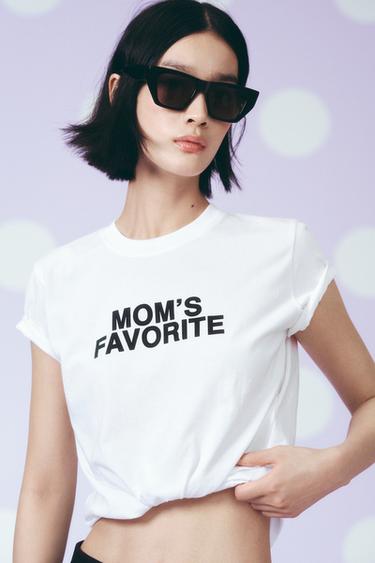 テキストTシャツホワイトZaraのテキストTシャツ - ホワイト 