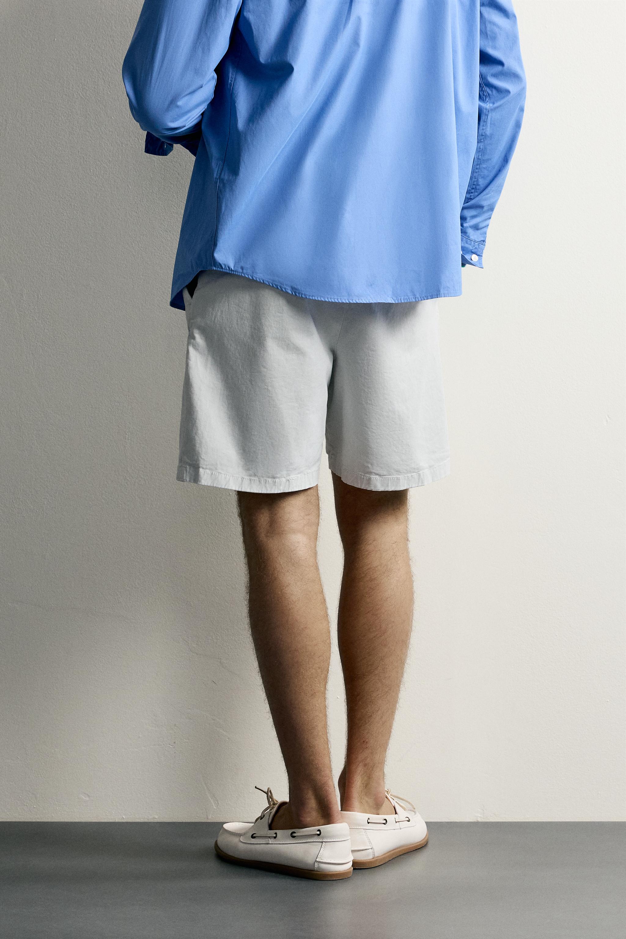 Zara REGULAR FIT CHINO BERMUDA görsel 3
