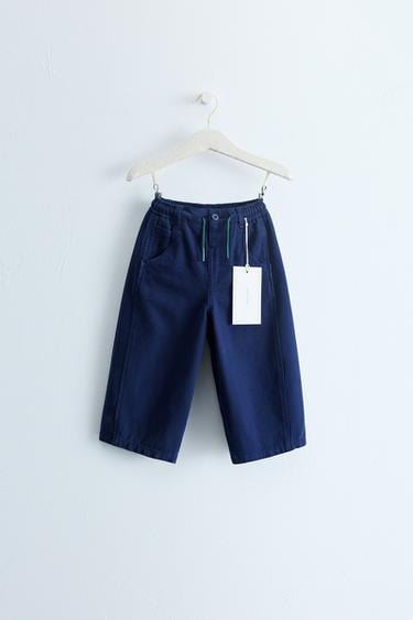 ZARA TIMELESS - BALLOON TROUSERS WITH CONTRAST DRAWSTRINGS - Blue / Indigo by Zara