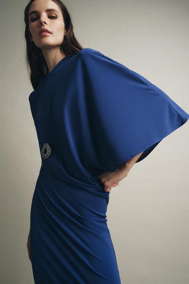 ASYMMETRIC LONG DRESS - Blue by Zara - Image 1