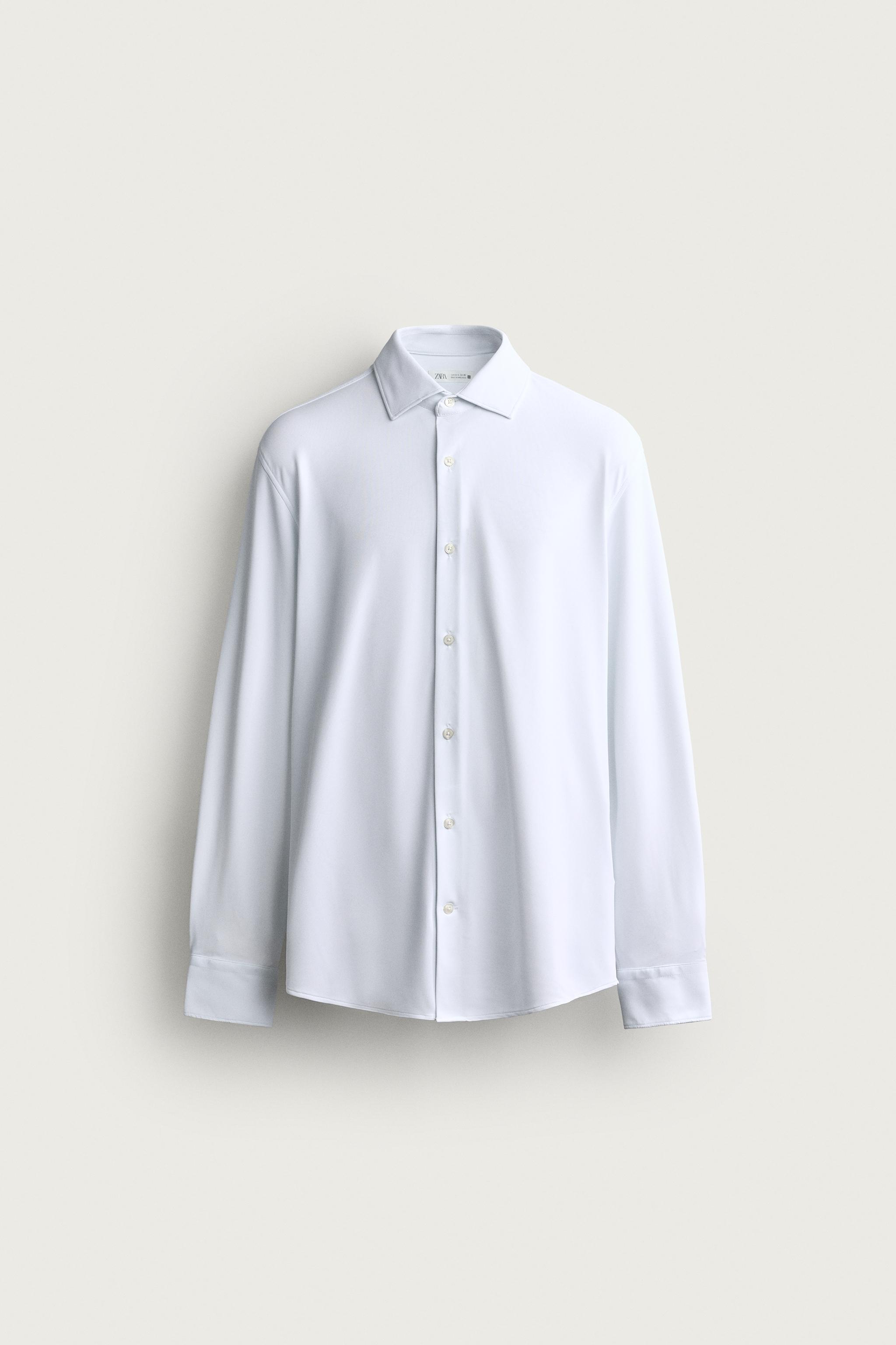 TEXTURED REGULAR FIT SHIRT — White