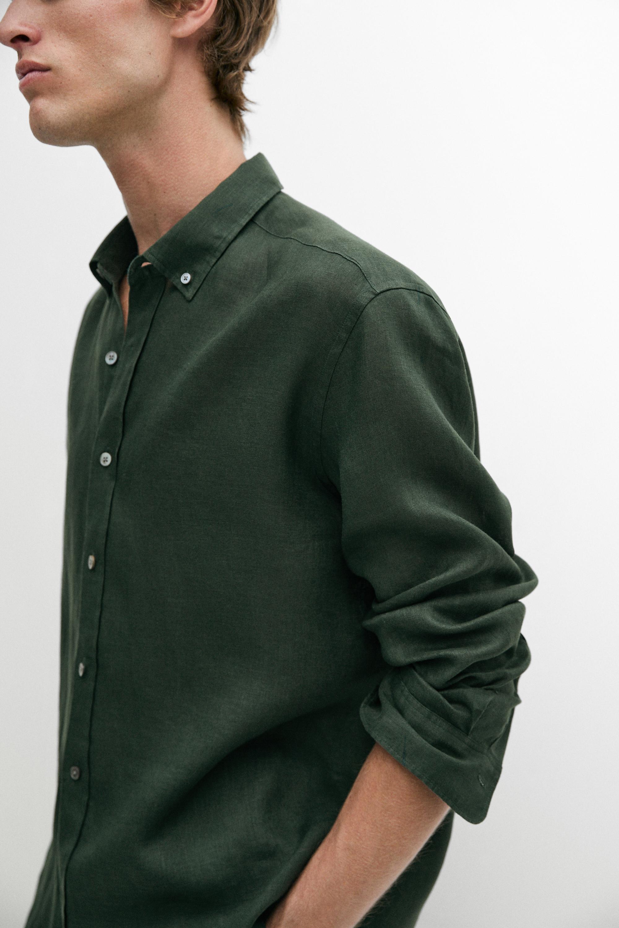 Chemise regular fit 100 % lin