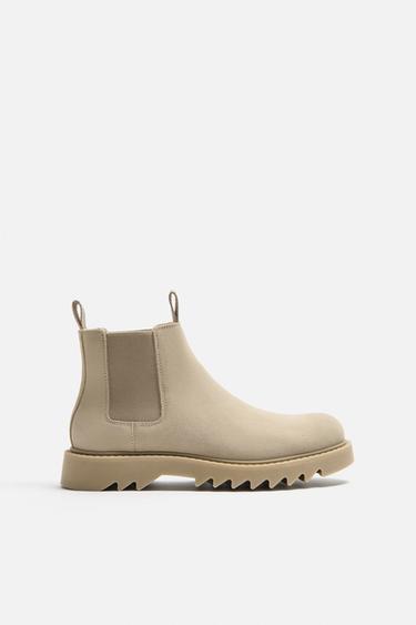 LEATHER CHELSEA BOOTS - Sand Brown by Zara - Image 4