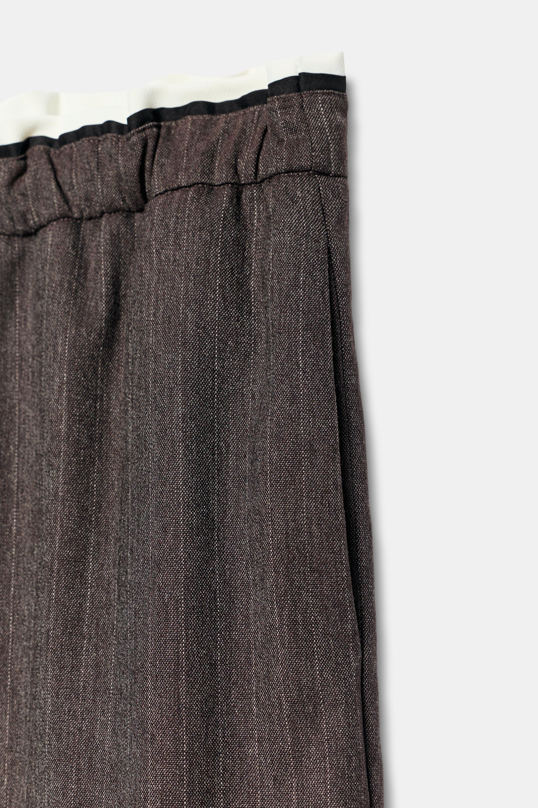 DOUBLE WAIST WIDE-LEG PANTS