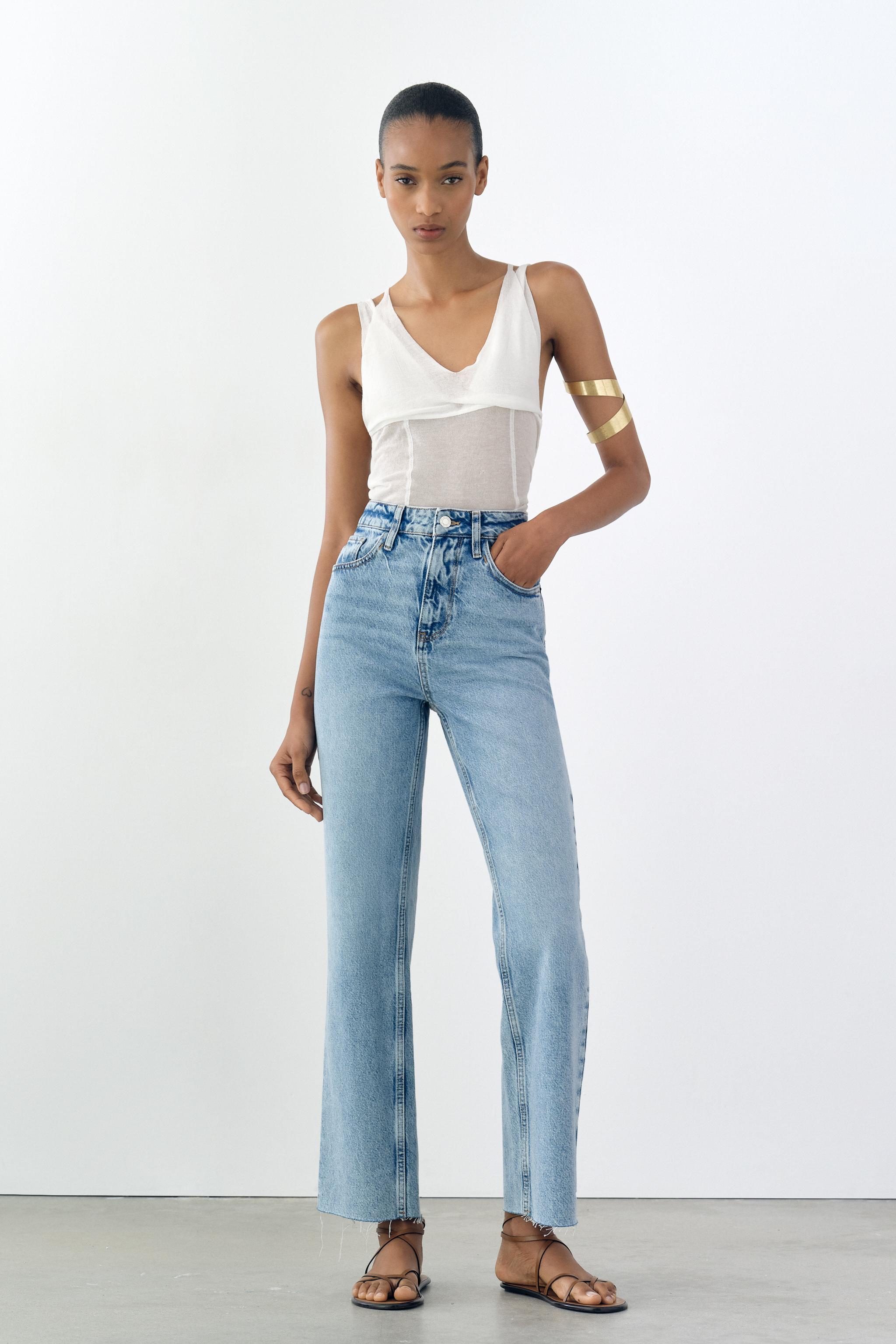 HIGH RISE Z1975 STRAIGHT LEG JEANS - Indigo | ZARA United States