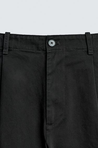 RELAXED BALLOON FIT PLEATED TROUSERS - Black by Zara - Image 8