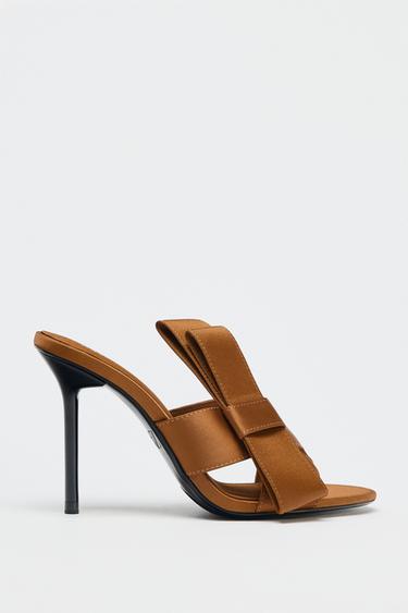 SANDALIA LAZO LATERAL - Marrón de Zara