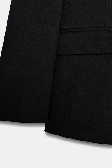 BLAZER AJUSTÉ ÉPAULETTES - Noir de Zara - Image 7