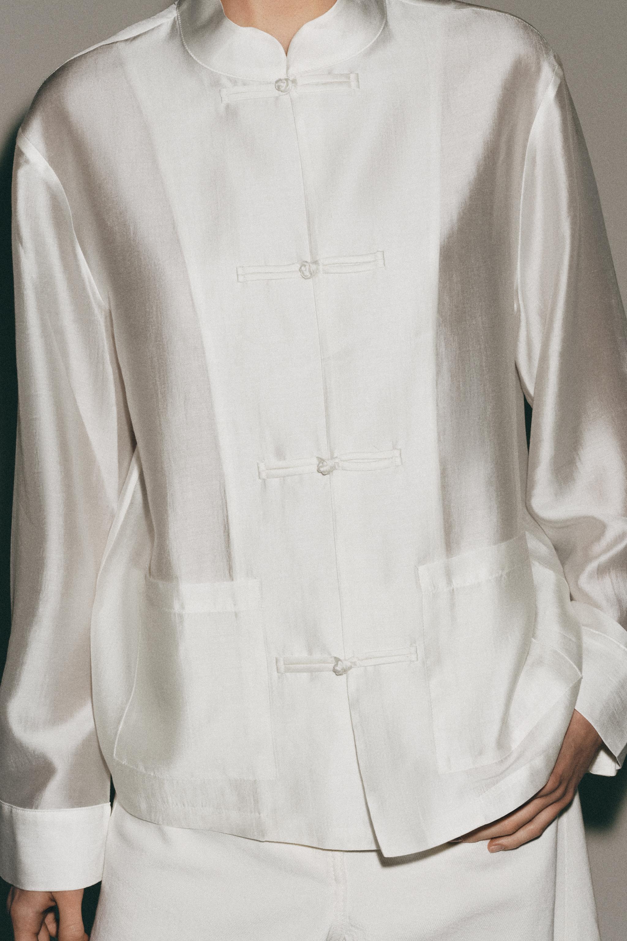 CHEMISE SATINÉE ALAMARS ZW COLLECTION