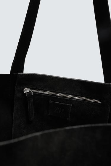 Sac à Main En Cuir Noir Zara - Taille Moyenne, Porté épaule - Occasion, à Vérifier Selon Description Vendeur