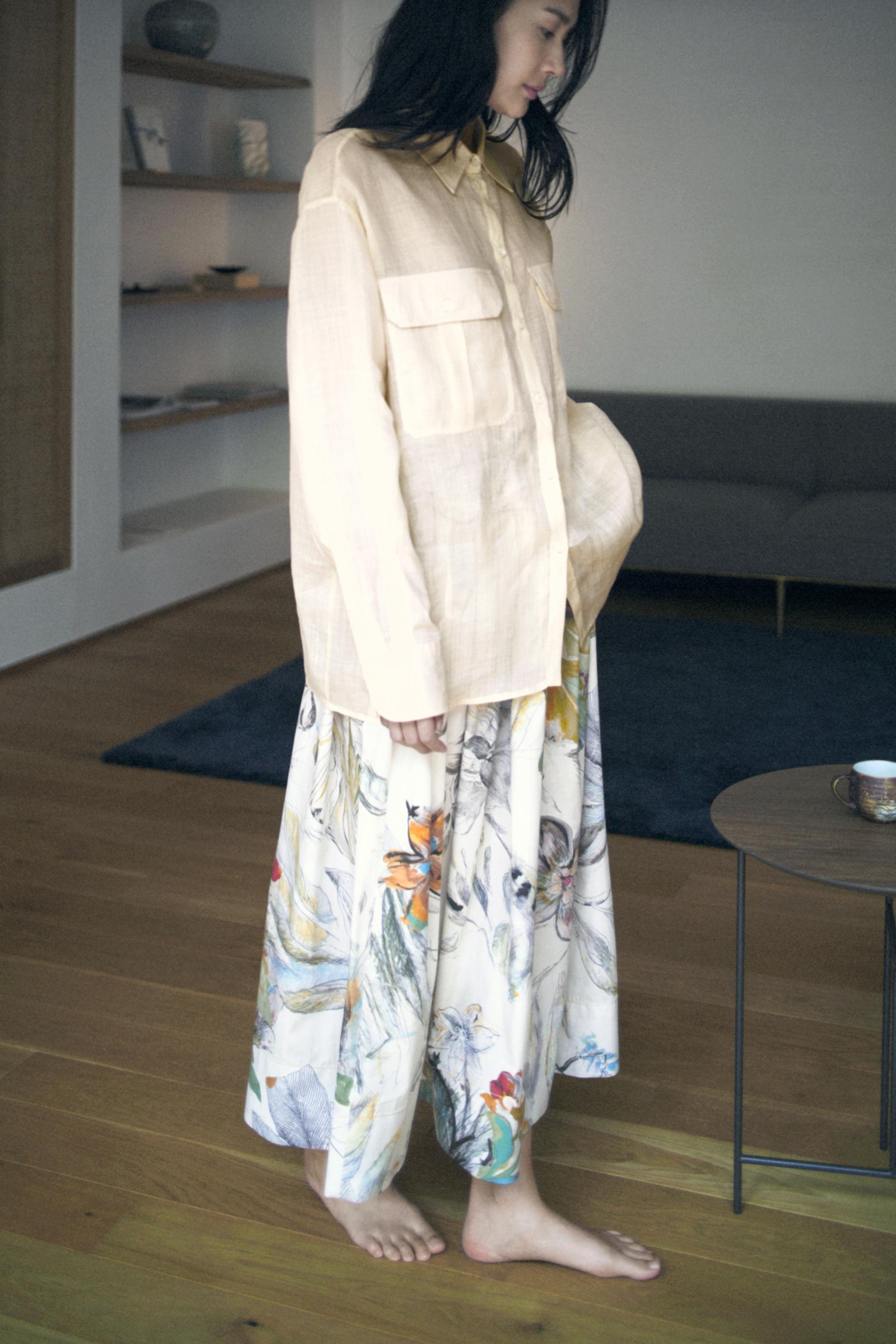 ［ZARA］アニマル柄シャツ 6085/385/506 ZARA】アニマル柄シャツ ライトカーキ | 6085/385/506 (ZARA