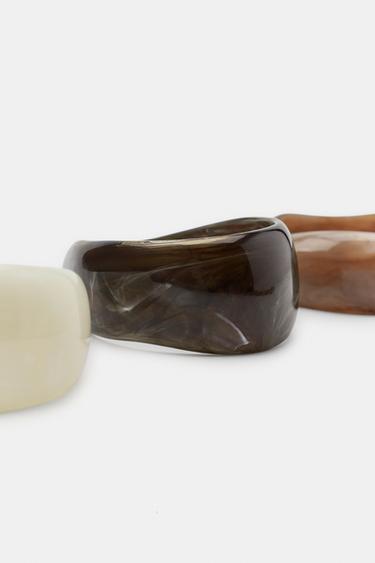 PACK OF 3 RIGID RESIN BRACELETS - Multicoloured by Zara - Image 3