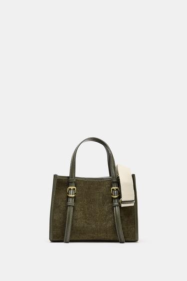 MINI SAC SHOPPER - Vert de Zara
