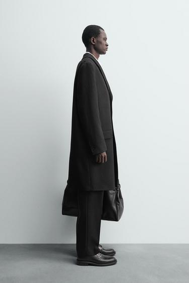 MANTEAU LÉGER 100 % LAINE - Noir de Zara - Image 3