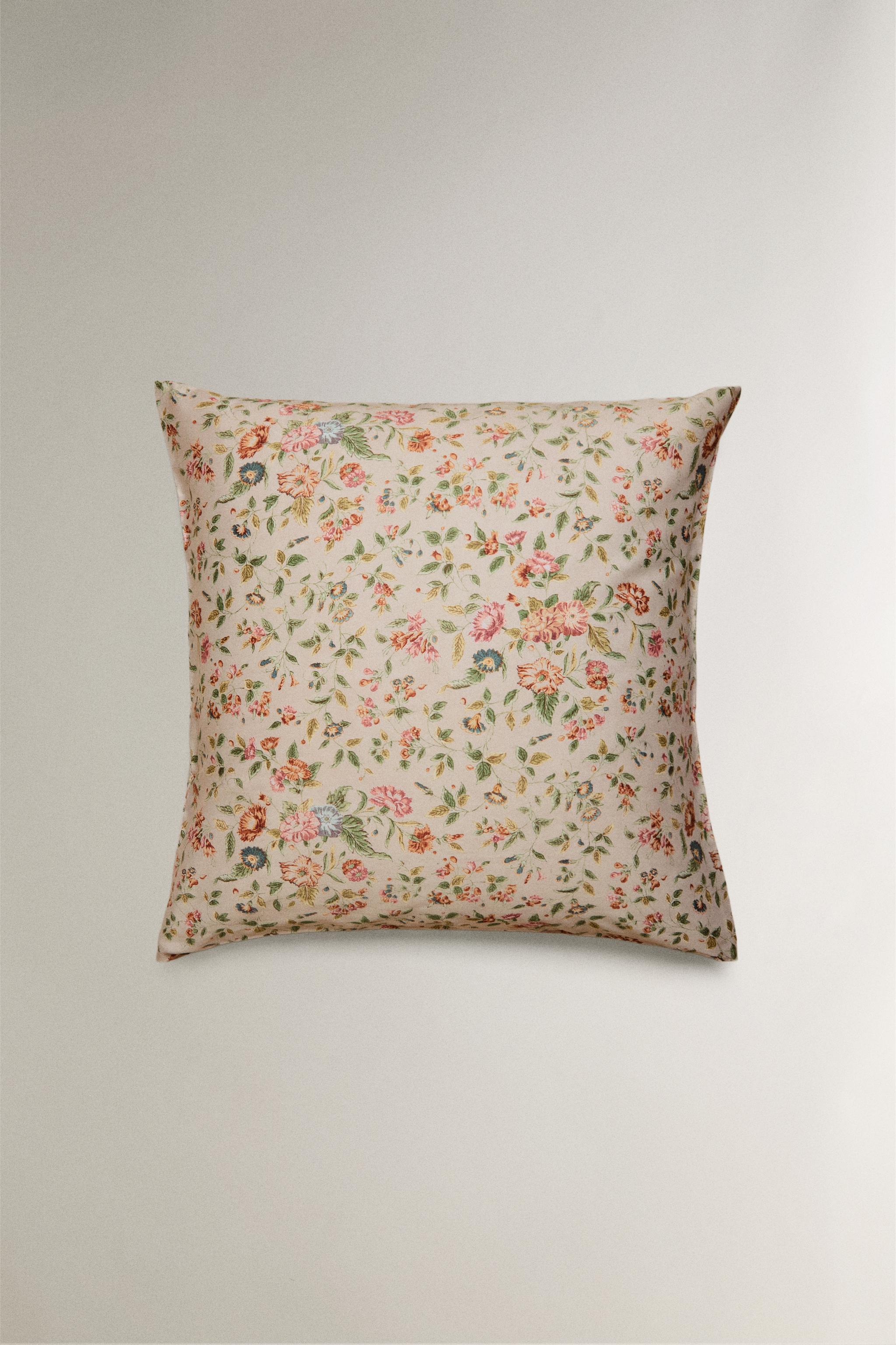 FLORAL SATEEN PILLOWCASE (300 THREAD COUNT)