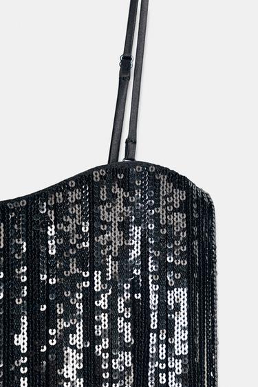 ROBE À PAILLETTES ET FRANGES ZW COLLECTION LIMITED EDITION - Noir de Zara - Image 7