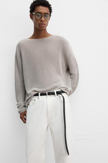 CEINTURE EN CUIR TRESSÉ - Noir de Zara - Image 2