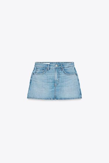 JUPE-CULOTTE EN JEAN TRF - Bleu de Zara - Image 6
