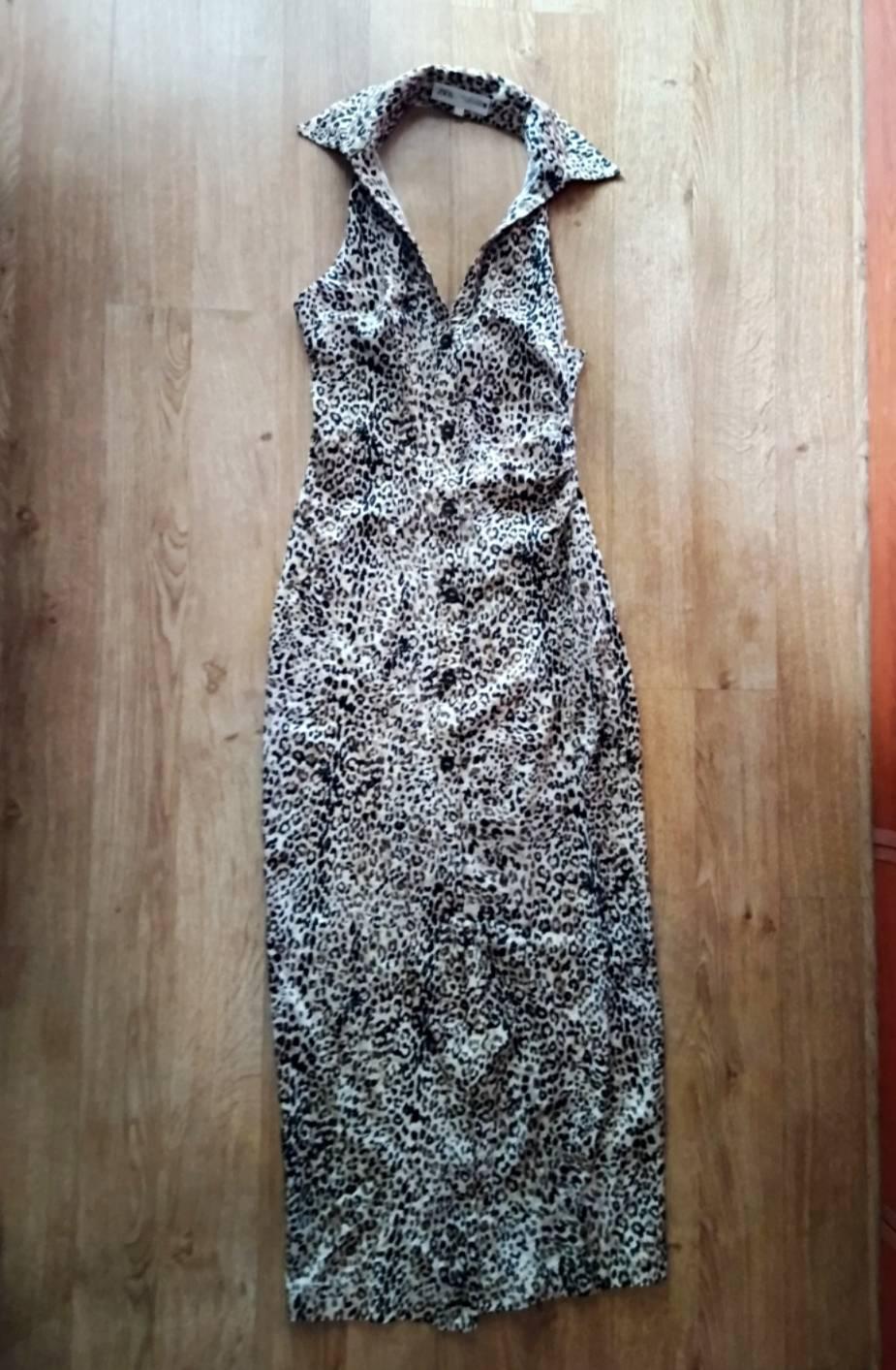 LINEN-BLEND ANIMAL-PRINT SHIRT DRESS - Image 3