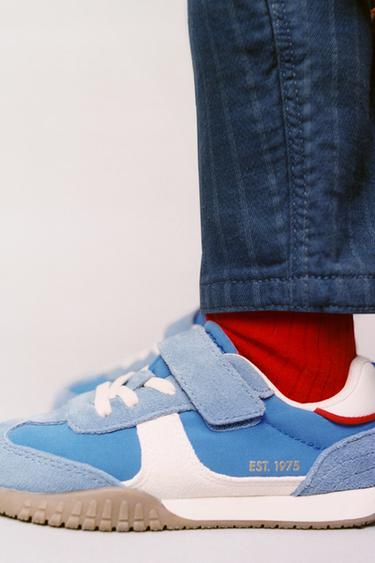 GIÀY THỂ THAO DA LỘN - Xanh nhạt từ Zara