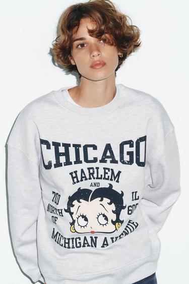 SWEATSHIRT WITH BETTY BOOP© PRINT - Grey marl by Zara